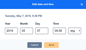 Edit date and time prompt